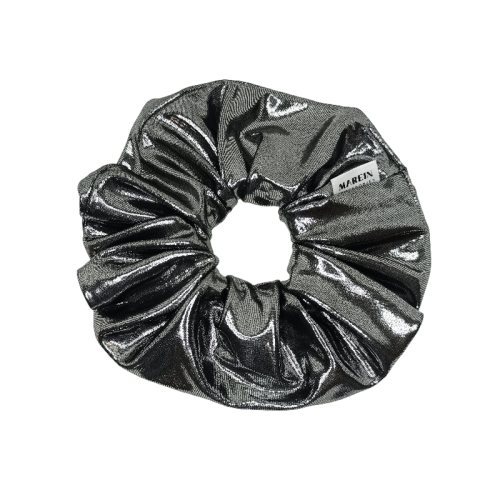 Dark Grey Foil Marein Scrunchie