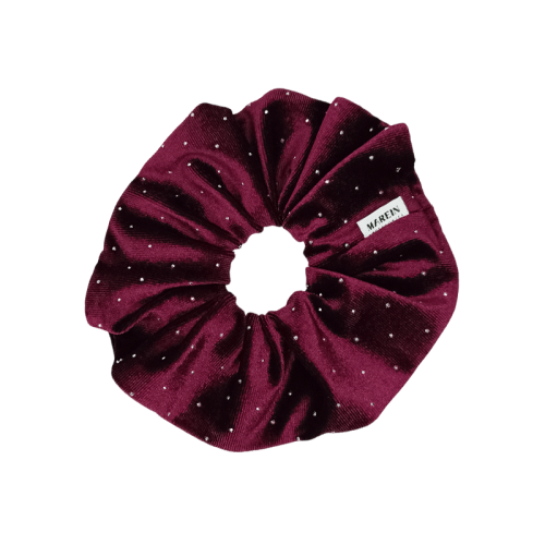 Bordeaux Strass Scrunchie