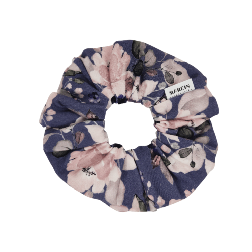 Blue Flowers Scrunchie