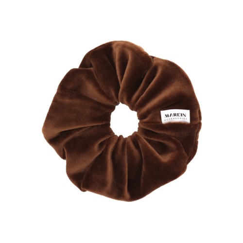 Brown Velour Scrunchie