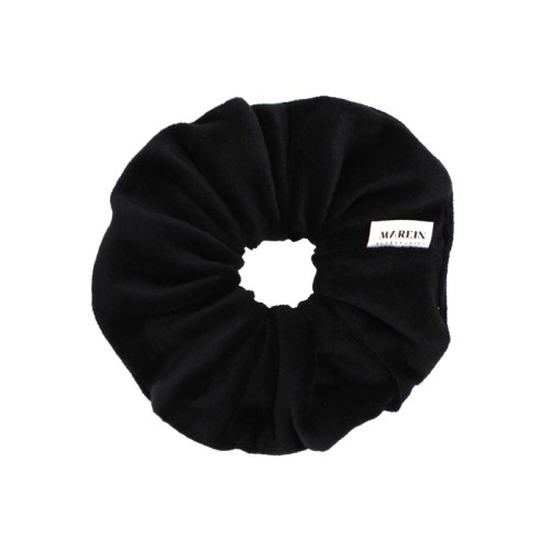 Black Mat Velour Scrunchie