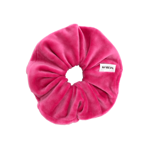 Fucshia Velour Scrunchie