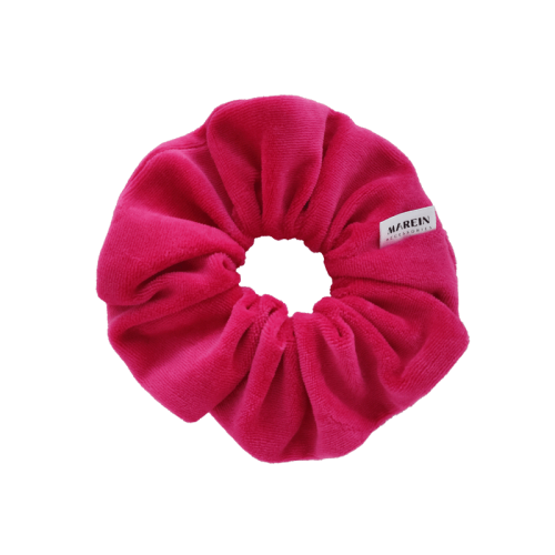 Fucshia Mat Velour Scrunchie