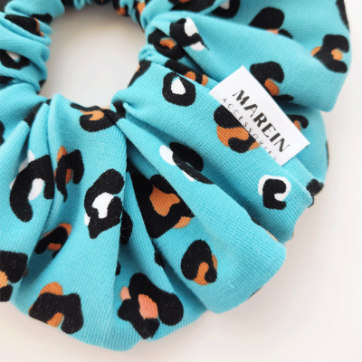 blue-leopard-scrunchies-handmade-accessories-marein