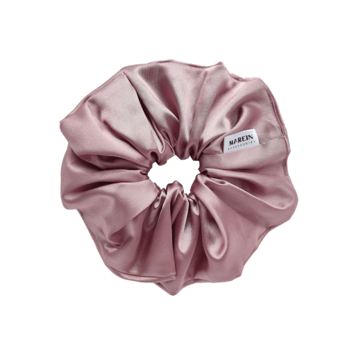 Dusty Pink Satin Scrunchie