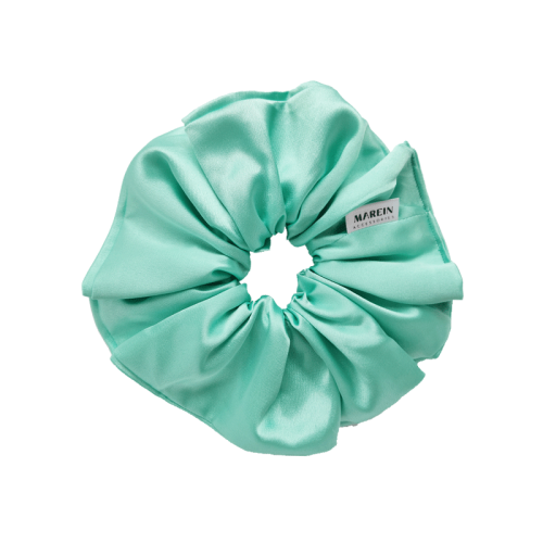 Mint Satin Scrunchie