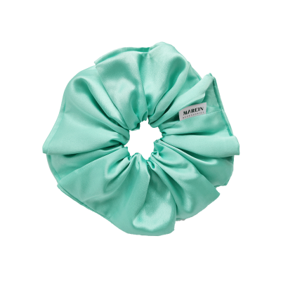 Mint-satin-scrunchie-marein