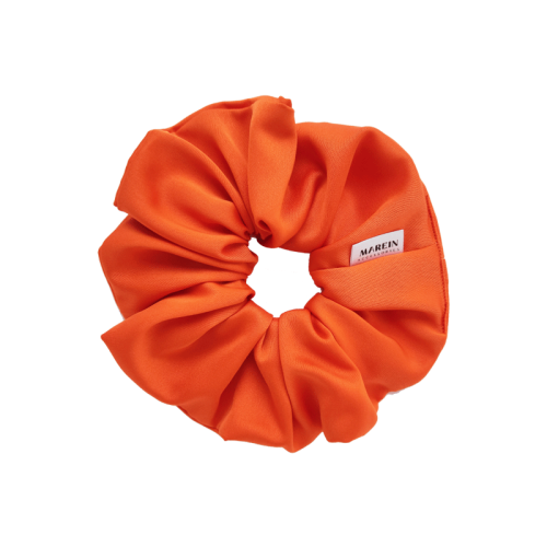 Orange mat Satin Scrunchie