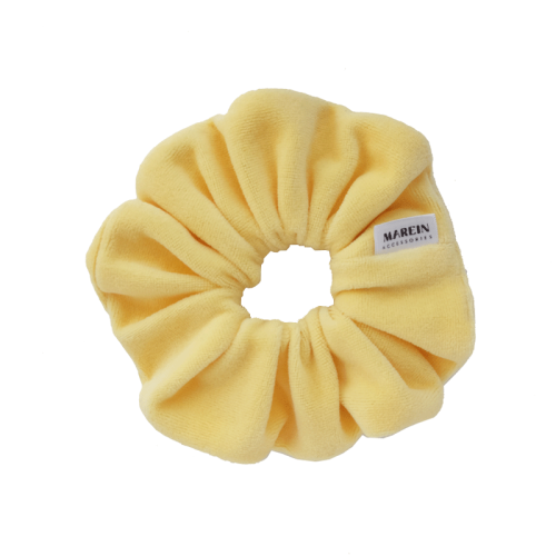 Lemon Velour Scrunchie