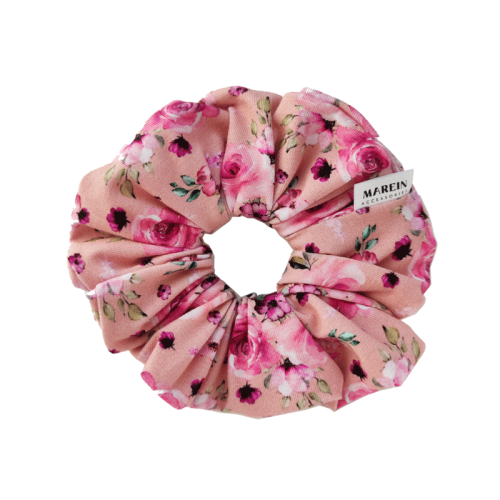 Old Pink Roses Scrunchie