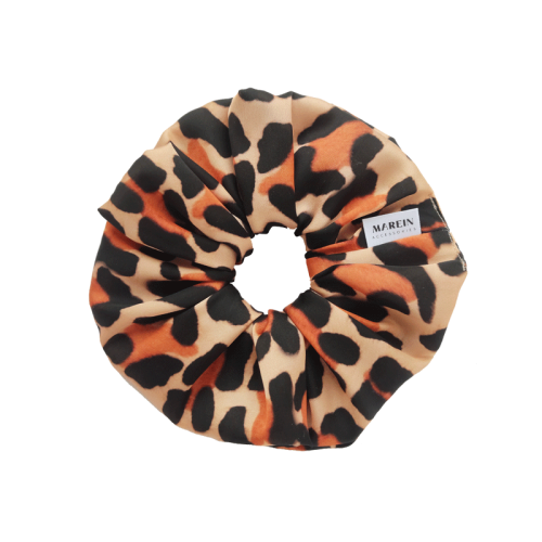 Leopard satin Scrunchie