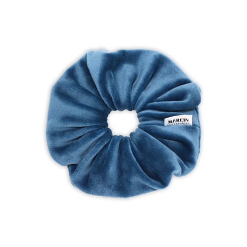 Indigo Velour Scrunchie