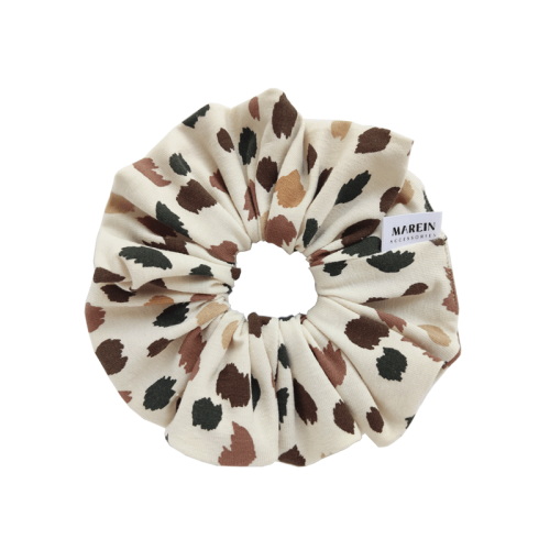 Ecru leopard Scrunchie