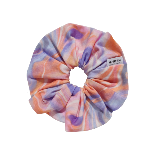 Purple Marble Scrunchie