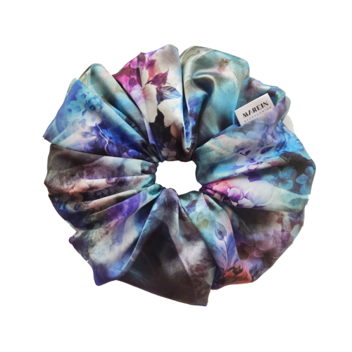 Blue Floral XXL Scrunchies