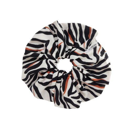 Ecru Zebra Scrunchie