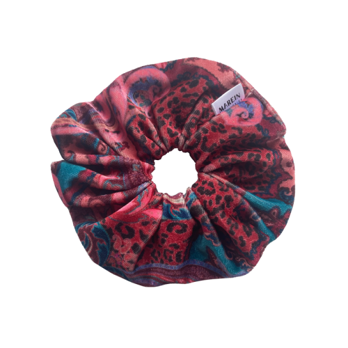 Bohemian Paisley Velour Scrunchie