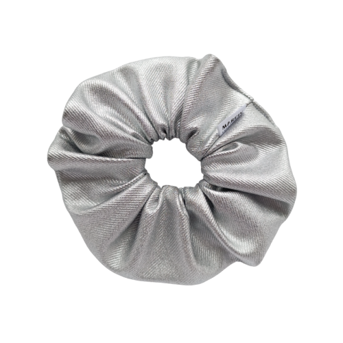 Silver Lurex Scrunchie