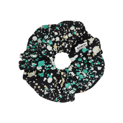 Black Splash Scrunchie