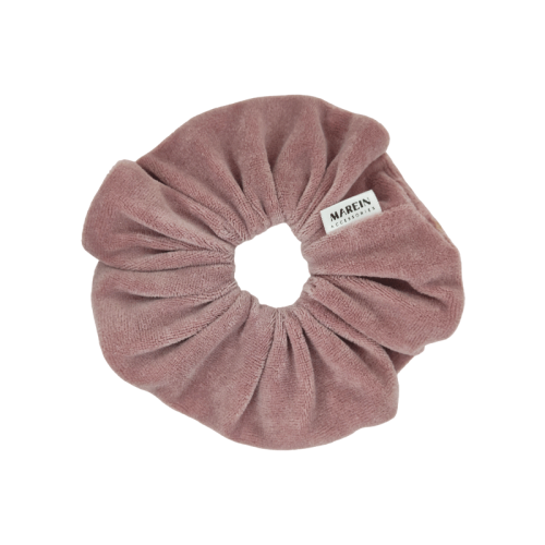 Dusty Rose Velour Scrunchie