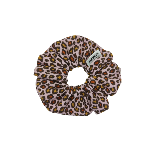 Mini Brown Leopard Scrunchie