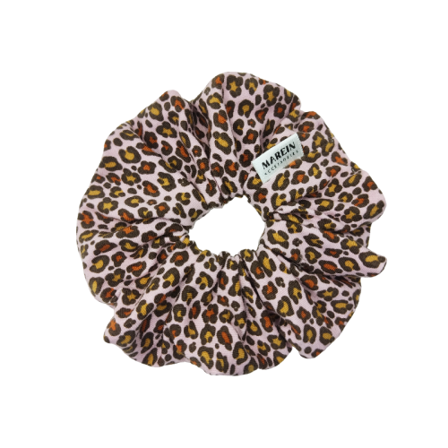 Brown Leopard Scrunchie