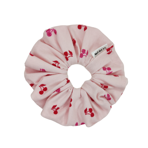 Pink Cherries Scrunchie