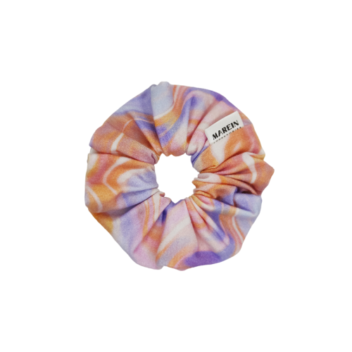 Mini purple Marble Scrunchie