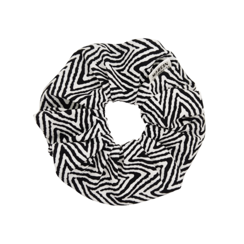 Black & White Chevron Swim Scrunchie