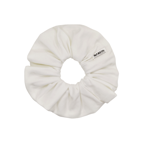 White Mat Scrunchie