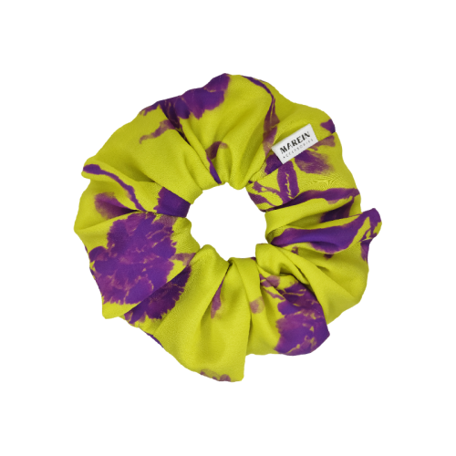 Lemon Lavender Delight Satin Scrunchie