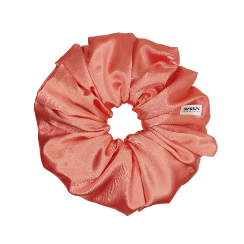 Coral Satin XXL Scrunchie