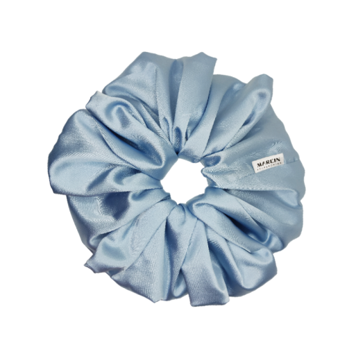 Light Blue Satin XXL Scrunchie