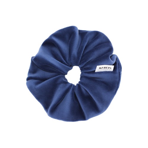 Raf Blue Velour Scrunchie